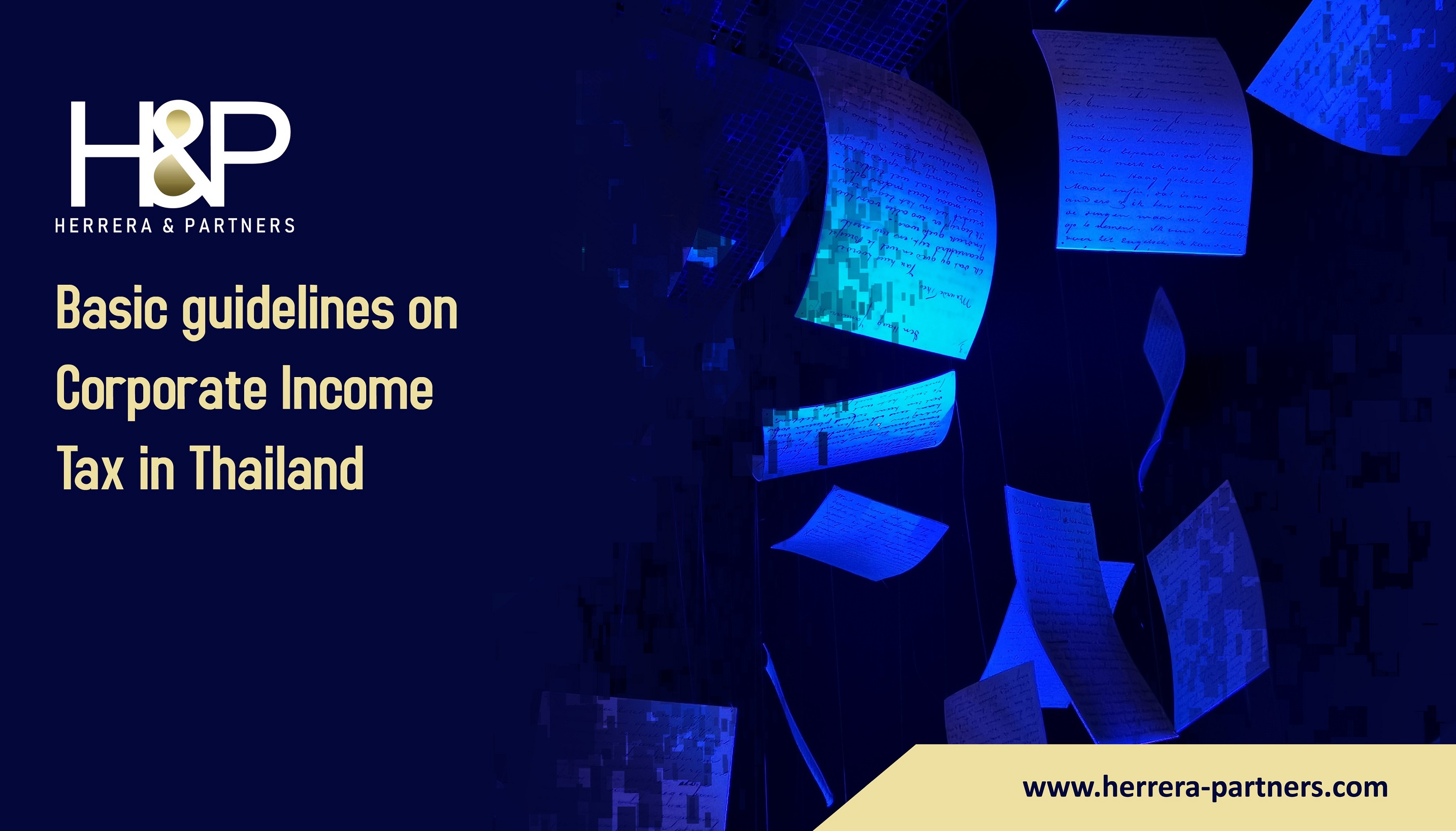 Basic guidelines on Corporate Income Tax in Thailand H&P Tax law firm in Bangkok