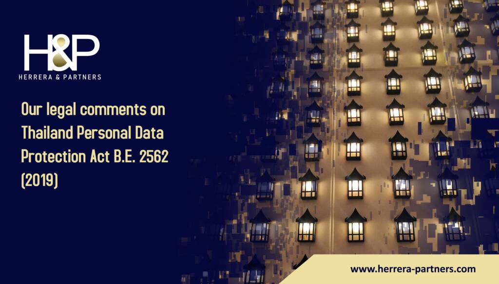 Our legal comments on Thailand Personal Data Protection Act B.E. 2562 (2019) H&P Attorneys in Thailand
